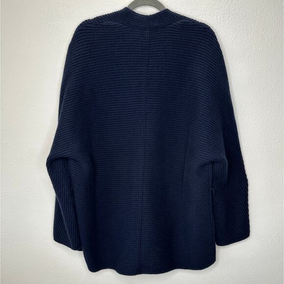 NWT The Row Dark Navy Ardi Chunky Knit Long Line Open Cardigan M - Picture 7 of 12